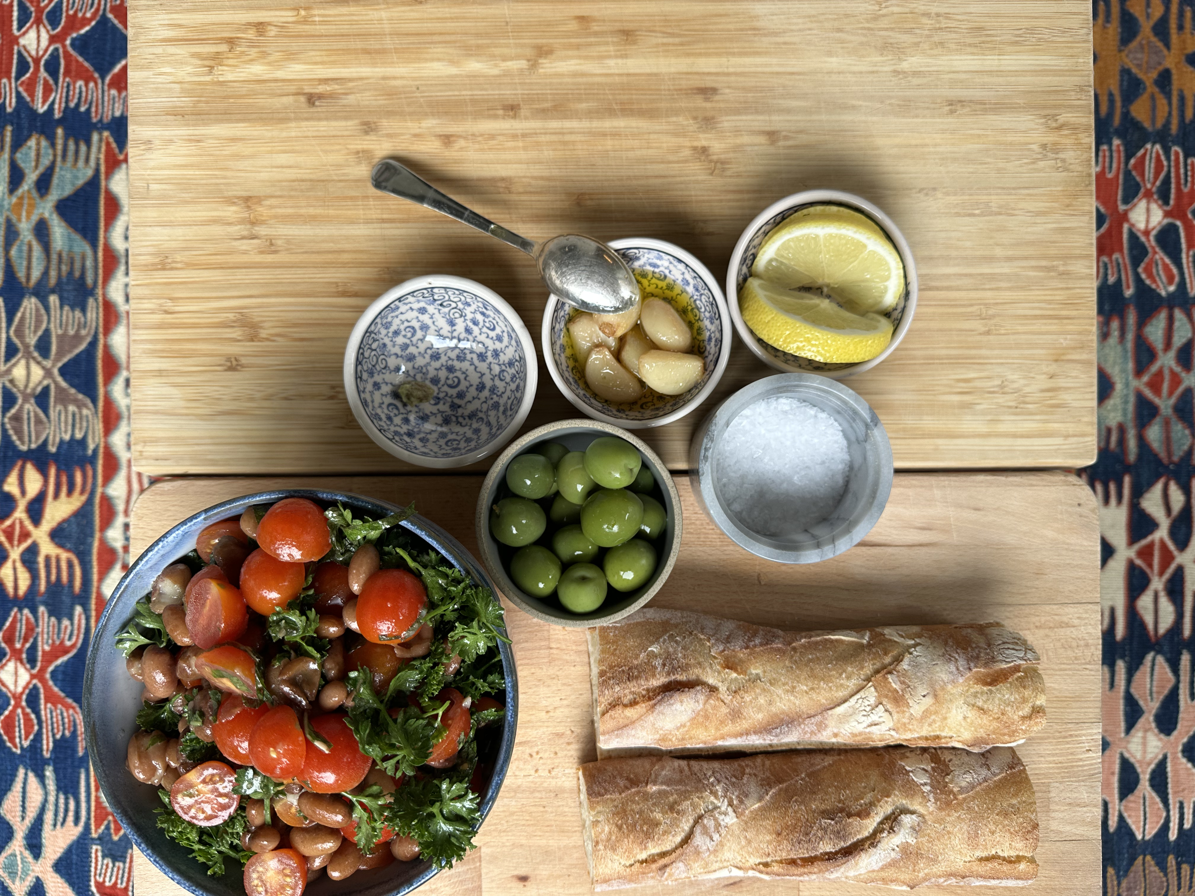 Mediterranean course from a private dinner by Serin Çelik in Bed-stuy